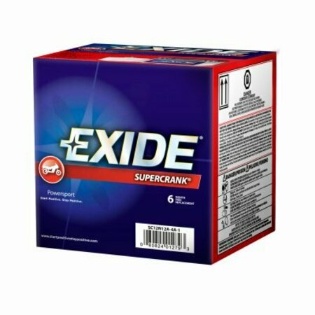 EAGLE ONE Exide Powersport Battery, AGM, Lead Acid, 12 V Battery, 10 Ah EPX12-FA